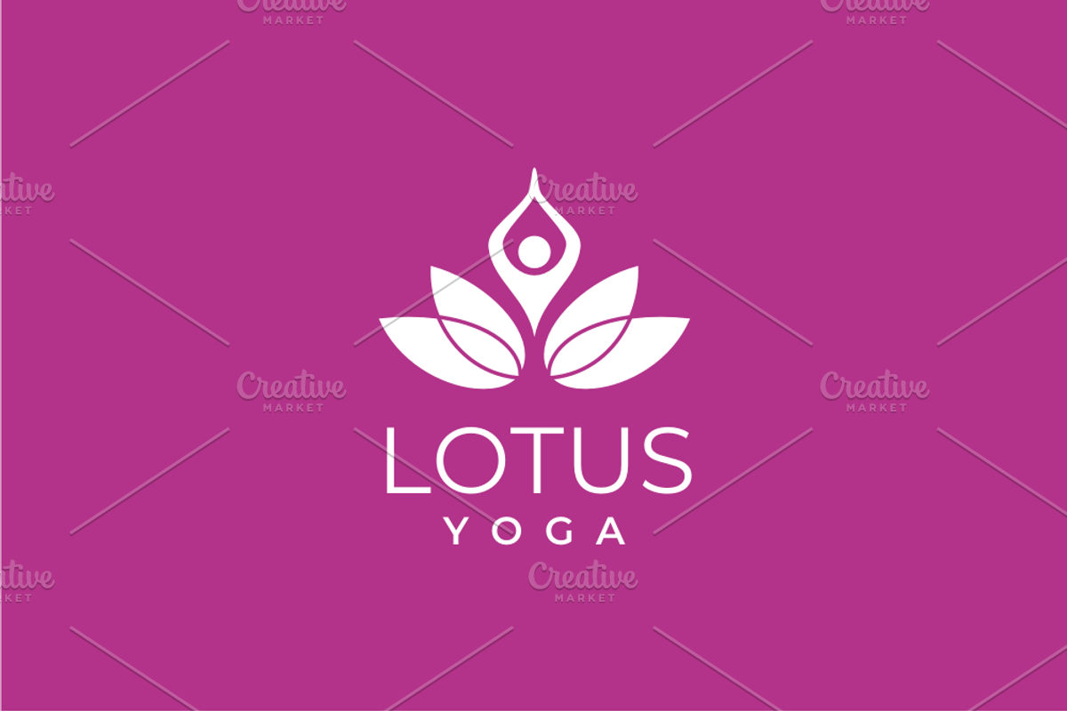Lotus Yoga logo design template, a Branding & Logo Template by yopie (Photo 2 of 3)