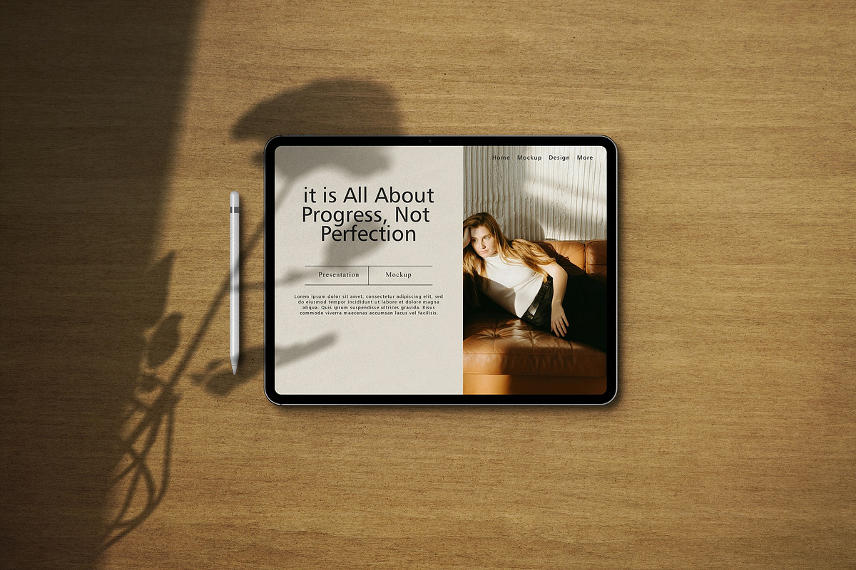 iPad Pro Mockups - Scene Creator, an iPad Mockup by Tahtagraphic (Photo 1 of 16)