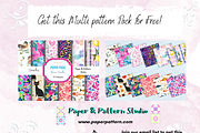 Vertical Flower Seamless, a Pattern Graphic by Paper & Pattern Studio (Thumbnail 9 of 9)