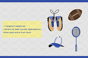 Sports Equipment Graphic Set, a Pattern Graphic by Drafts n Doodles (Thumbnail 3 of 11)