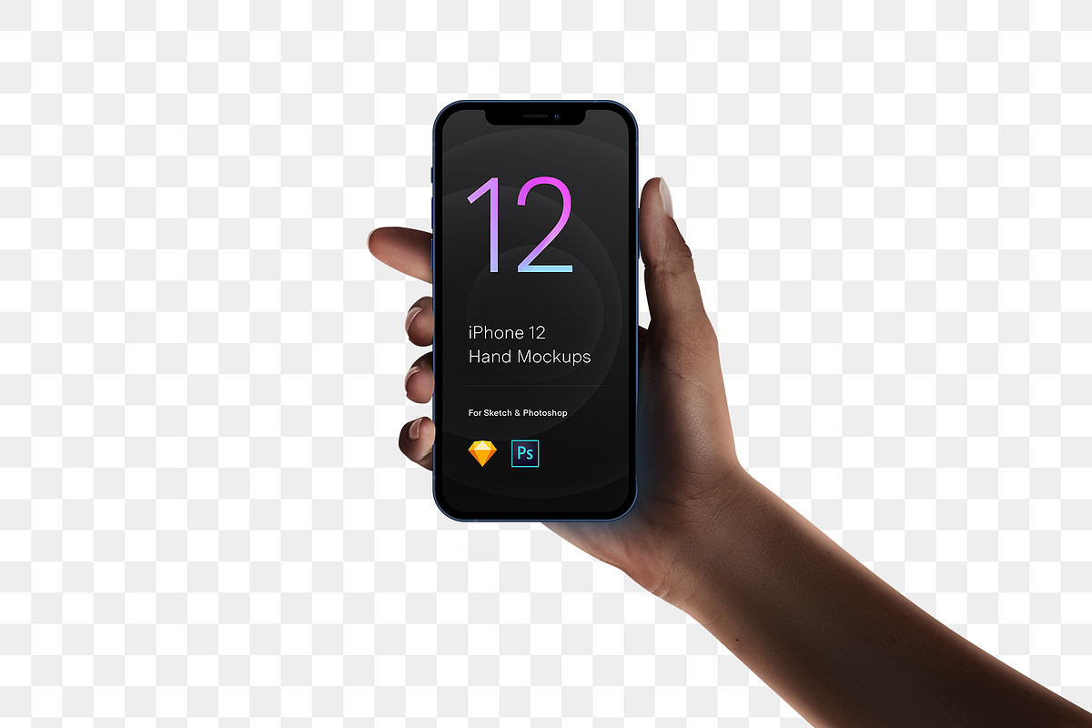 Hand Mockups iPhone 12 Pro, normal, an iPhone Mockup by Pierre Borodin (Photo 7 of 8)
