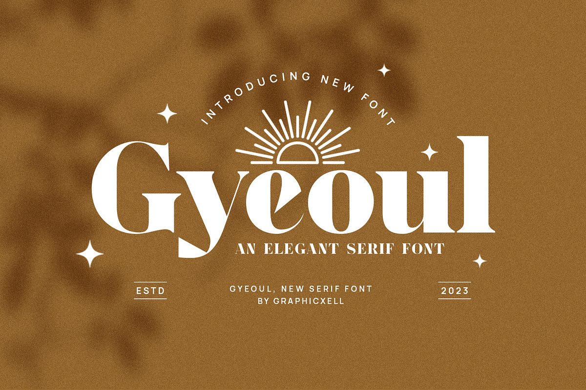 Gyeoul Elegant Serif Font Typeface, a Serif Font by Graphicxell (Photo 1 of 10)