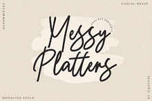 Messy Platters | Cursive Casual Font