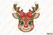 Christmas Reindeer Plaid Deer PNG, an Illustration by CraftArtStudio (Thumbnail 1 of 4)