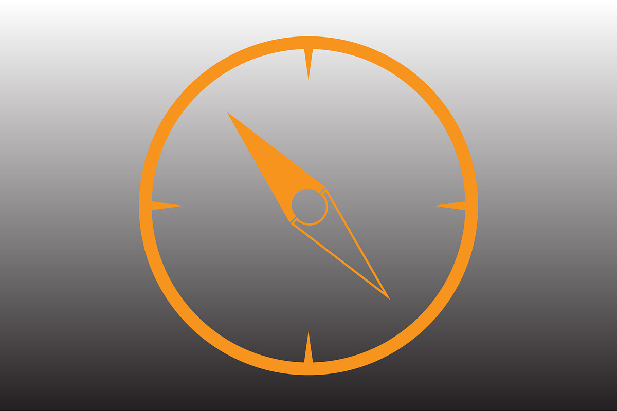 Compass icon design template, a Solid Icon by Sumberpangan (Photo 3 of 3)