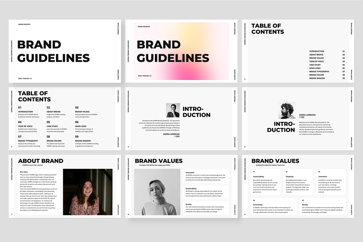 SIERRA / 2 in 1 Brand Package, a Presentation Template by Gaize (Photo 10 of 15)