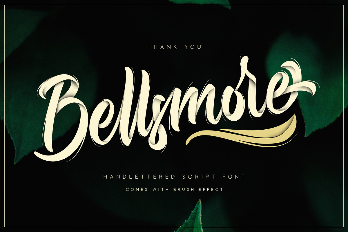 Bellsmore Brush Script, a Script Font by Rochart (Photo 18 of 18)