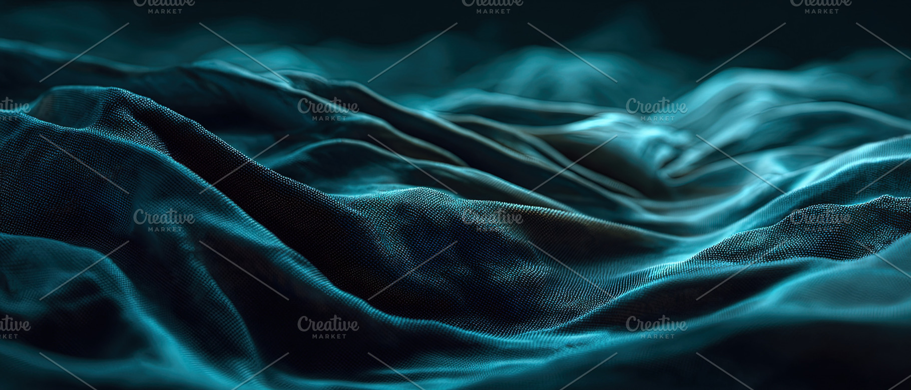 Dynamic abstract waves with blue light and textured surfaces, cr, an Abstract Photo by Ales Munt