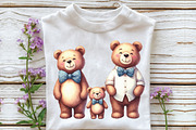 Watercolor Papa Bear Clipart, an Illustration by CraftArtStudio (Thumbnail 3 of 6)