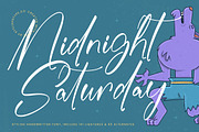 Midnight Saturday Stylish Font, a Script Font by stylishtype.co (Thumbnail 1 of 20)