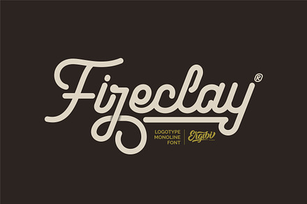 Fireclay - Logotype Monoline, a Script Font by ErgibiStudio