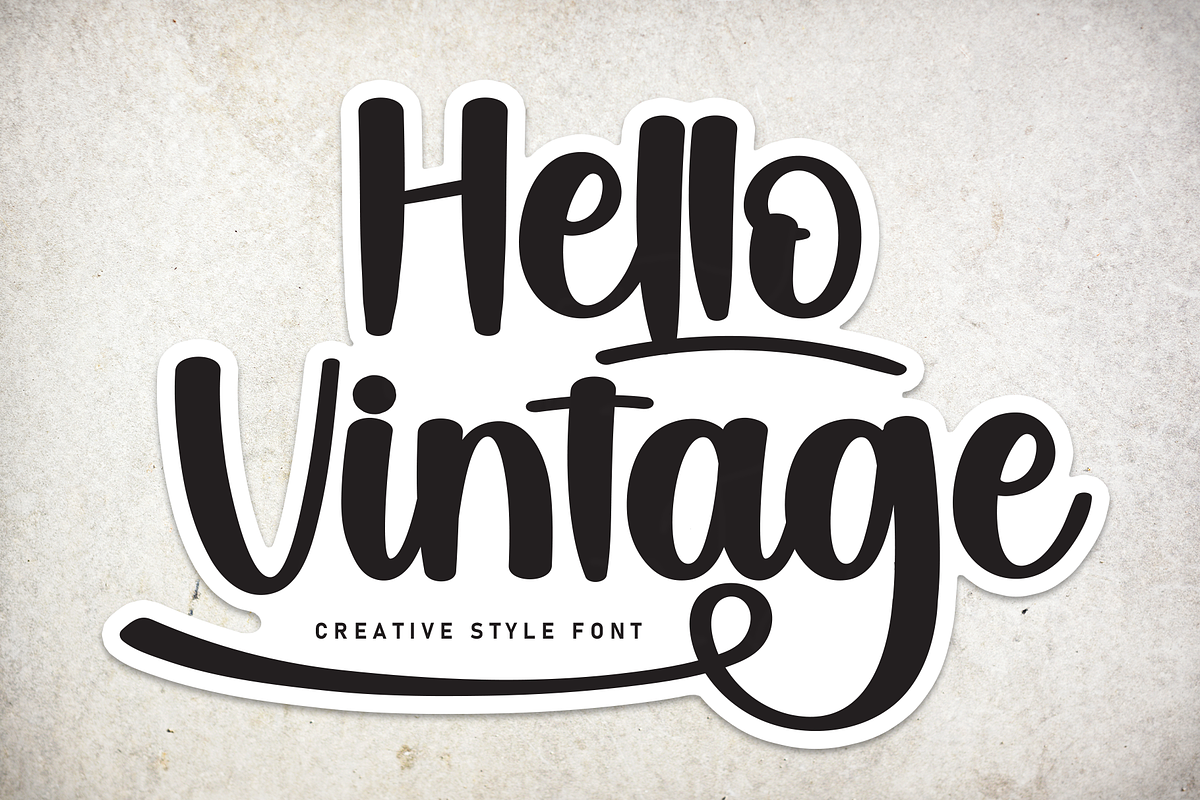 Hello Vintage | Script Font, a Handwritten Font by Scratchones (Photo 1 of 9)