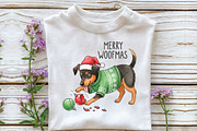 Funny Dog Christmas Sublimation, an Illustration by Libby Wishes (Thumbnail 5 of 5)