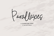 Parallaxes Script, a Handwritten Font by Beck McCormick (Thumbnail 1 of 10)