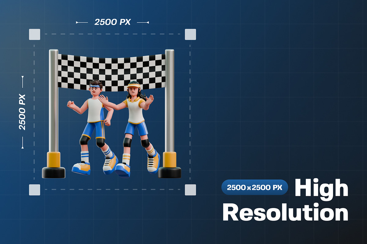 Sports Athletic Spirit 3D Pack, a Characters & Person 3D Model by Haps Space (Photo 2 of 4)