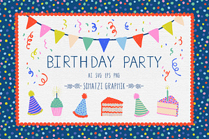 Birthday Party Illustration Set