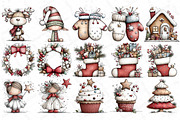 Whimsical Christmas Clipart Bundle, an Illustration by DreamPrint404 (Thumbnail 4 of 6)