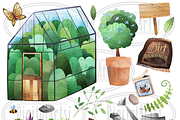 Watercolor Gardening Clipart, an Illustration by DigitalArtsi (Thumbnail 2 of 3)