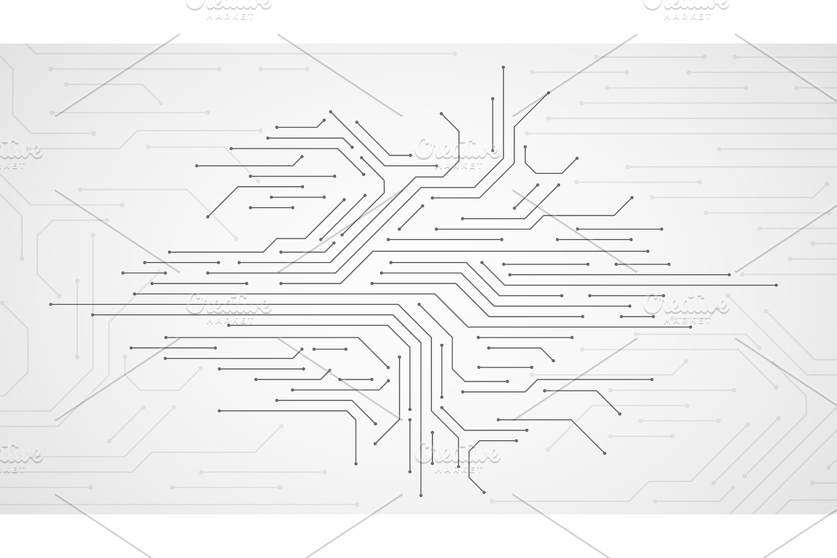 Circuit board. Electronic, a Technology Illustration by YummyBuum