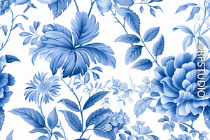 BLUE CHINOISERIE BUNDLE SEAMLESS I