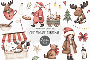 Cute Vintage Christmas, a Decorative Illustration by Estudio 812 (Thumbnail 1 of 9)