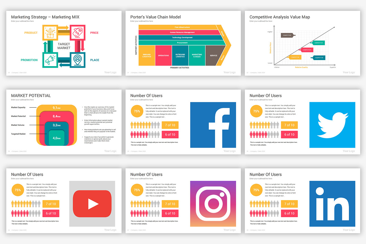 Business PowerPoint Infographics, a Presentation Template by SlideOne (Photo 7 of 17)