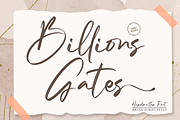 Billions Gates // Brush Font, a Script Font by GDcreative (Thumbnail 1 of 12)