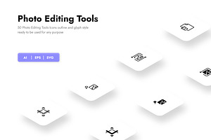 Photo Editing Tools Icons, a Duotone Icon by HacaStudio