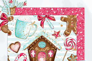 Christmas Gingerbread Digital Paper