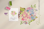 Watercolor flower - Hydrangea, an Illustration by Beigetime (Thumbnail 2 of 9)