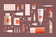 Medicine set + seamless pattern, a Healthcare Illustration by Good Studio (Thumbnail 4 of 14)