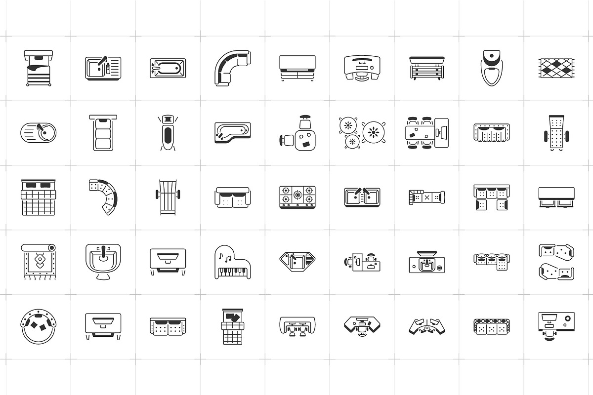 Animated Interior Icons, an Outline Icon by Prosymbols (Photo 4 of 5)