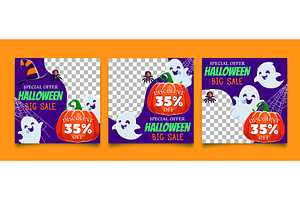 Halloween Holiday Sale Banners