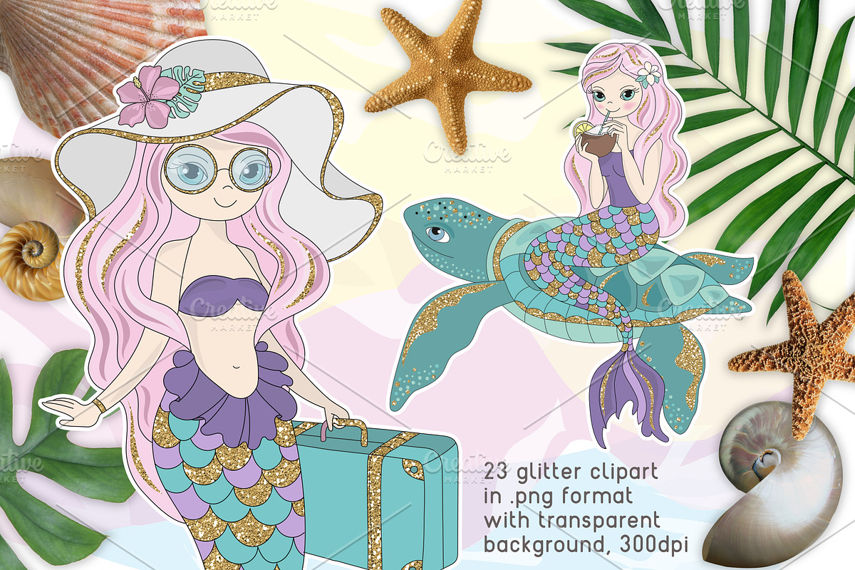 MERMAID VACATION, a Decorative Illustration by FARAWAYKINGDOM (Photo 2 of 11)