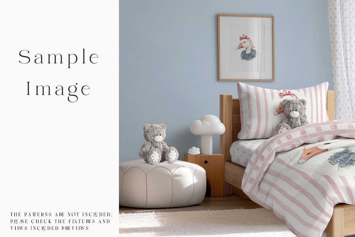 Toddler's Bedding & Wall Mockups, a Mockup by mock-ups (Photo 10 of 30)
