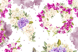 Watercolor Wreath&Bouquets 35 Png