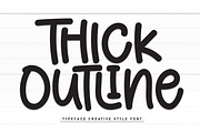Thick Outline | Script Font, a Script Font by Scratchones (Thumbnail 1 of 9)