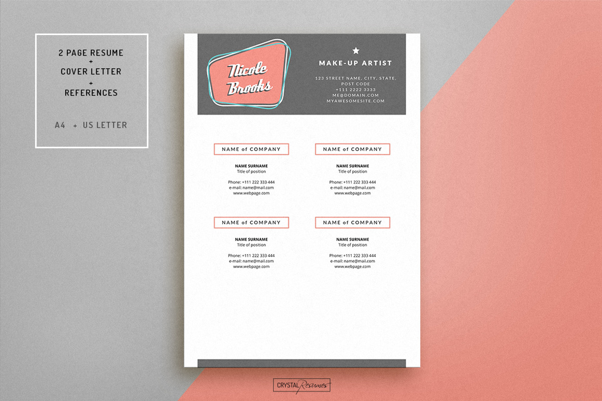 Resume CV Template for Word, a Resume Template by CrystalResumes (Photo 4 of 4)