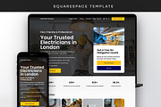 Electrician Website Template, a Squarespace Template by Template Twist Shop (Thumbnail 1 of 10)