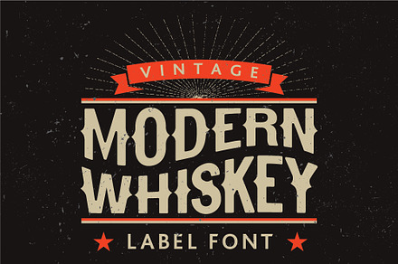 Modern Whiskey label font, a Symbol Font by Anton Antipov