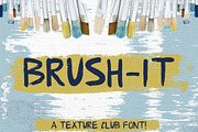 Brush-It - brushed font, a Font by Texture Club (Thumbnail 1 of 2)