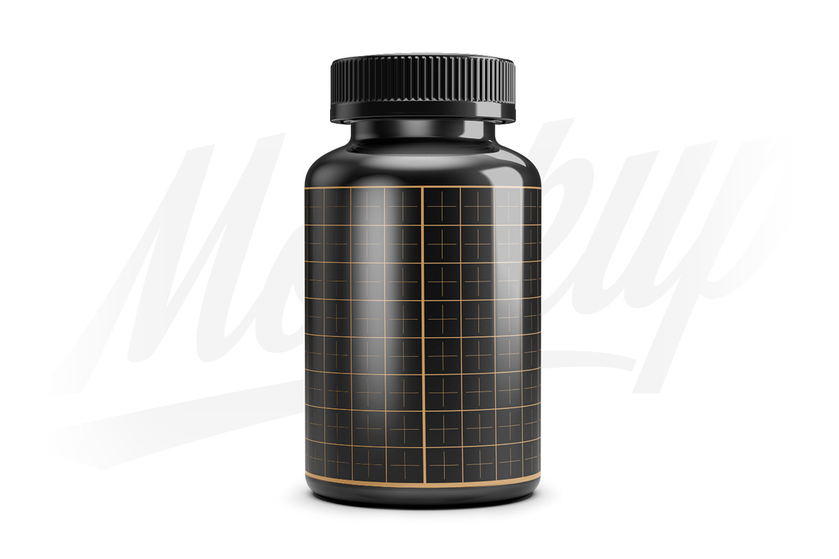 250g Plastic Black Jar Mockup, a Packaging Mockup by Reformer Mockup (Photo 5 of 6)