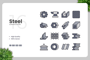 Steel Colored Icons, an Icon by Upnowgraphic