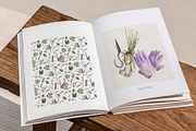 Watercolor Garden Herbs Clipart, a Food Illustration by YuliyaArtGarden (Thumbnail 3 of 9)