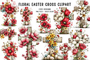 Floral Easter Cross Clipart, an Illustration by CreationArt (Thumbnail 1 of 6)
