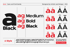 Aron - Sans Serif Font Family