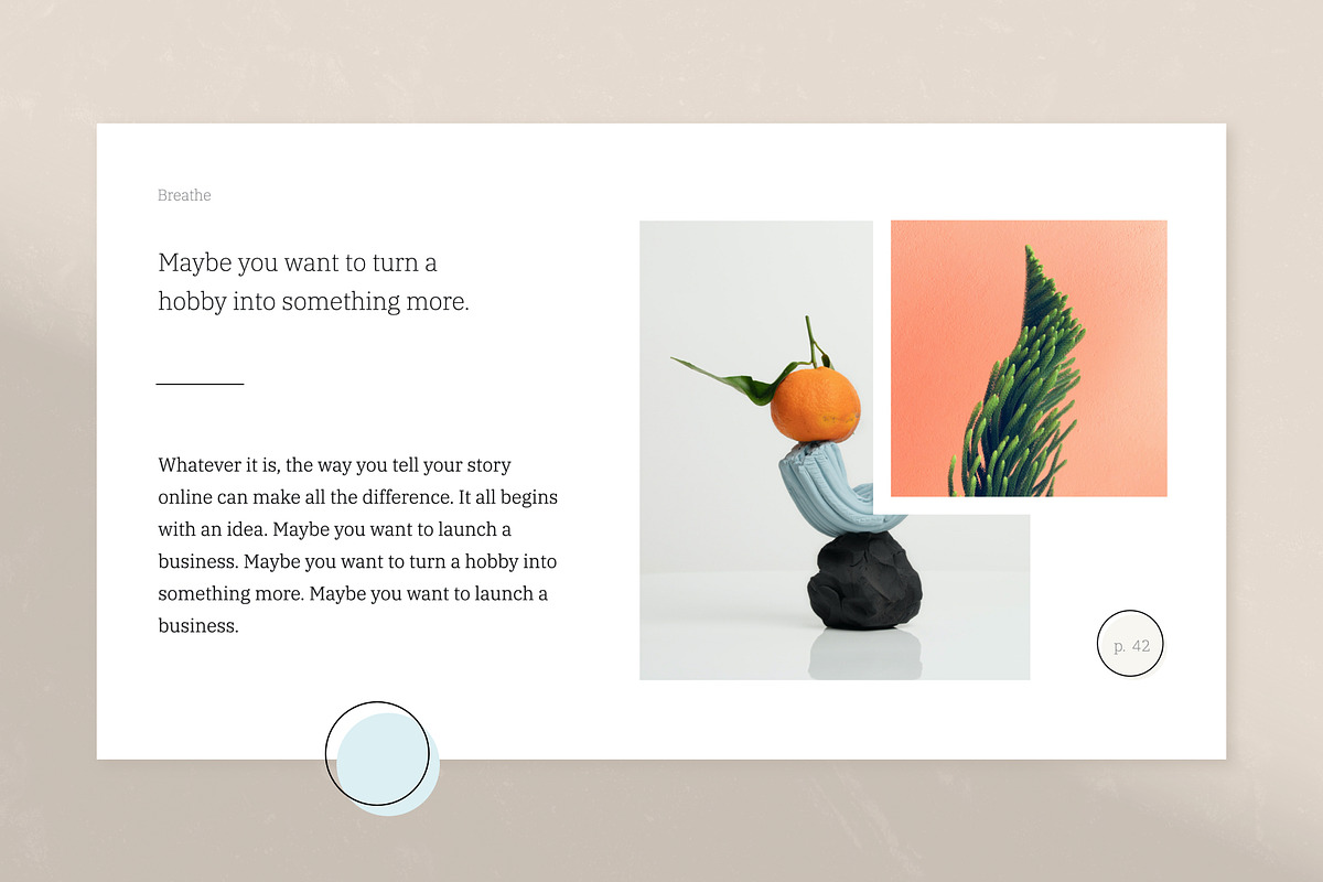 Breathe Creative PowerPoint Template, a Presentation Template by Vladislav Muslakov (Photo 4 of 13)