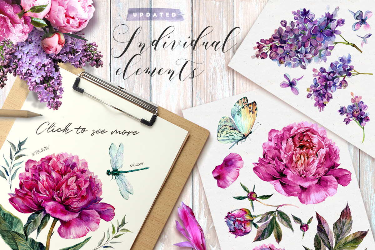 The Peony Symphony | Allegro Fuchsia, a Decorative Illustration by Inna Sinano (Photo 4 of 11)
