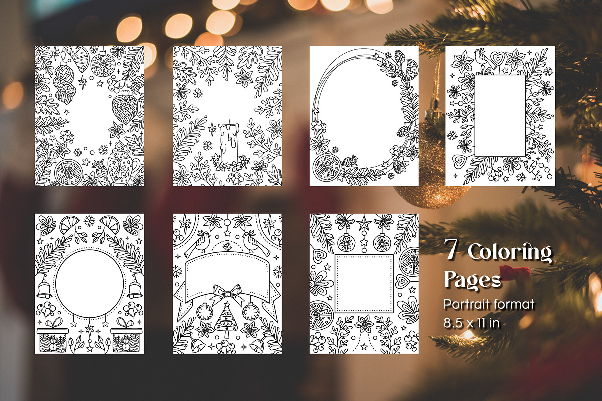 Christmas, New Year Frames & Borders, an Illustration by ChristinaDesigns (Photo 2 of 7)