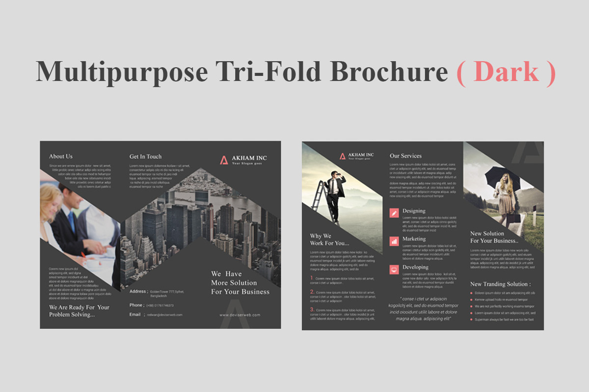 Multipurpose Tri-Fold Brochure, a Brochure Template by DeviserWeb (Photo 2 of 7)